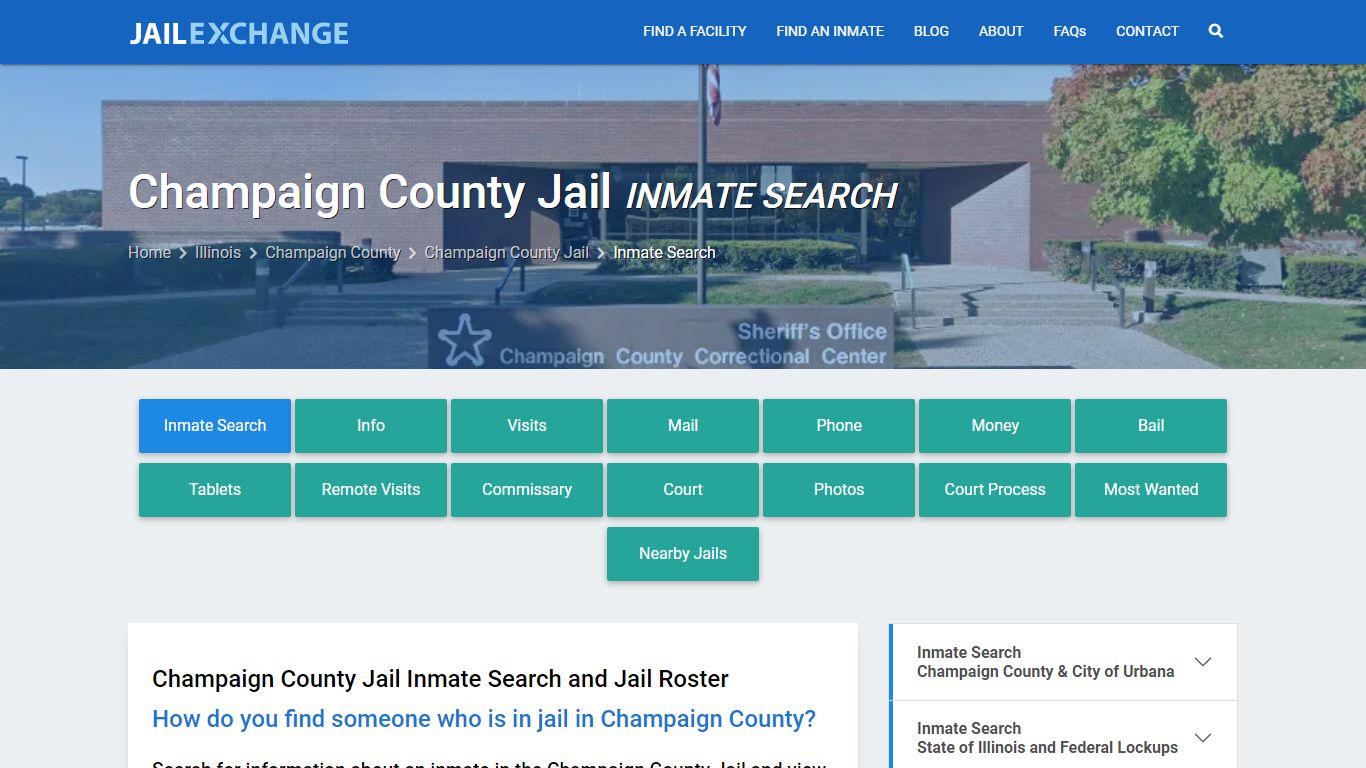 Inmate Search: Roster & Mugshots - Champaign County Jail, IL