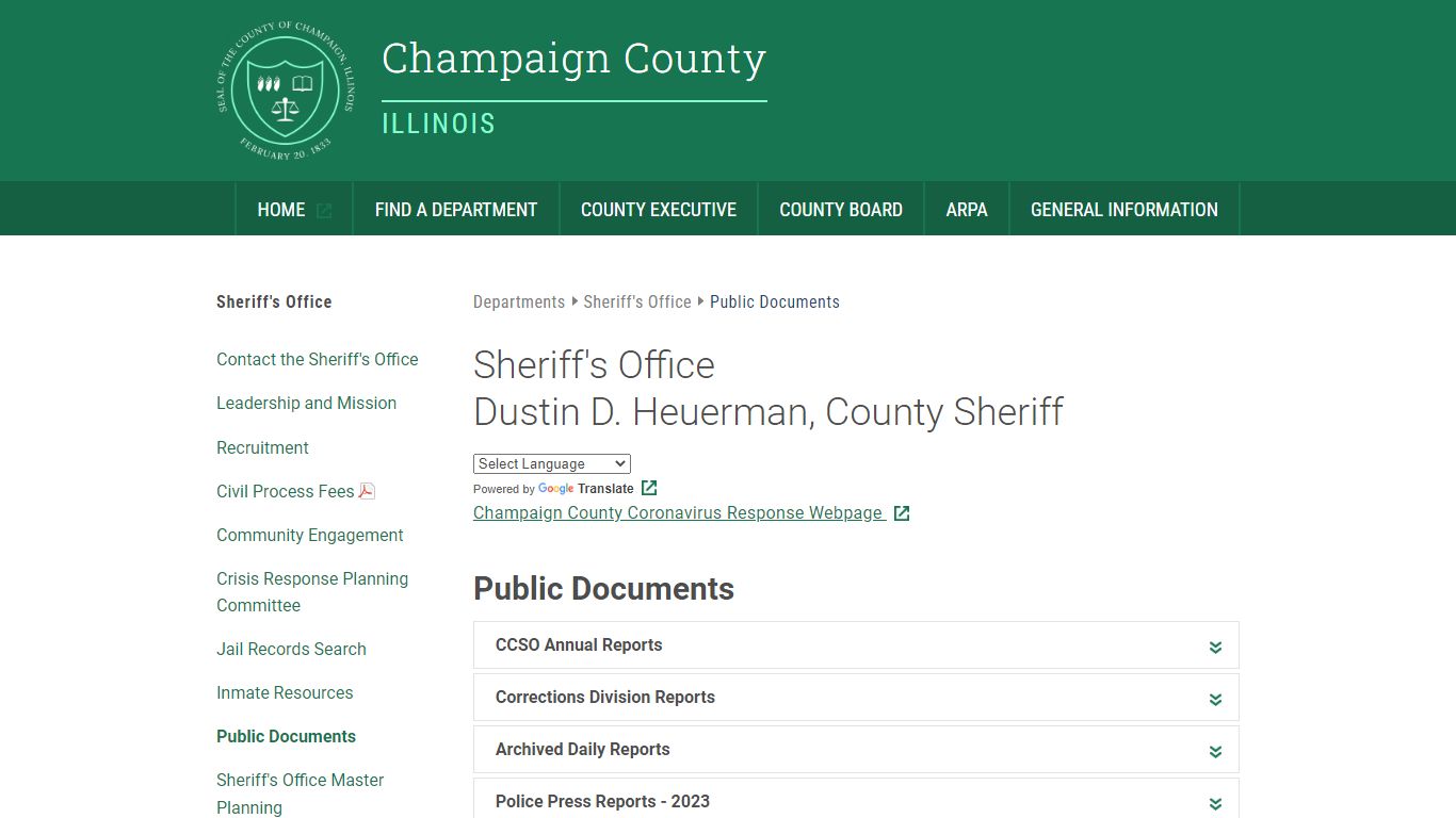 Sheriff's Office | Champaign County Illinois